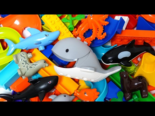 Satisfying Building Blocks Marble Run Very popular! A huge gathering of whales and sea creatures!