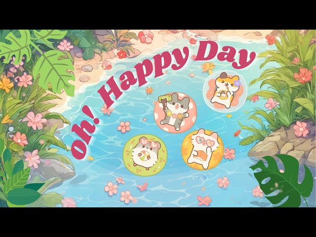 𝐏𝐥𝐚𝐲𝐥𝐢𝐬𝐭  Happy Day 🌸🌈🌿  1 hour lofi cute music ✨☕ ( study/aesthetic/chill/cafe )