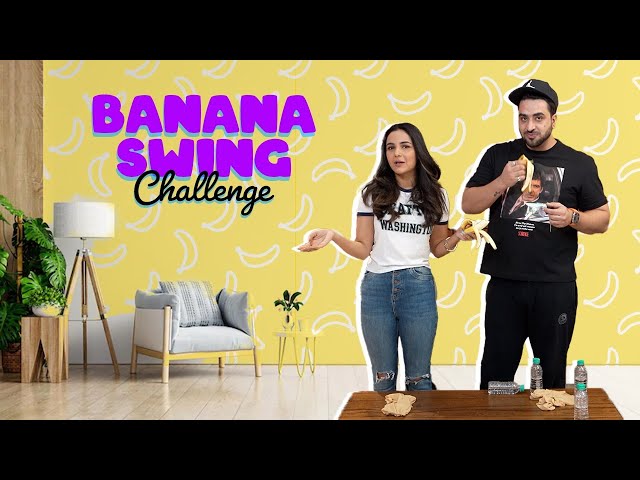 We Did The Weirdest BANANA CHALLENGE!🤣 | Banana Swing Challenge | JasLy