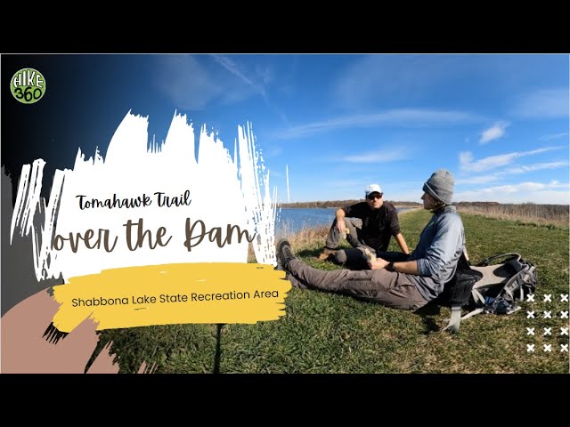 Shabbona Lake State Recreation Area - Tomahawk Trail over the Dam (Hike 360° VR Video)