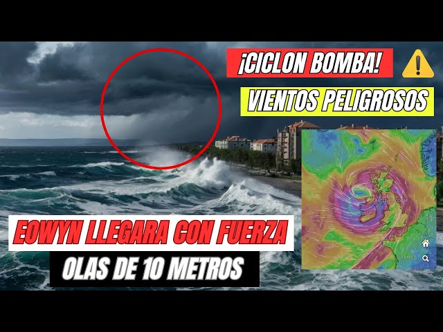 ¡Ciclón Bomba Arrasa Europa! Olas de 10 Metros y Vientos Imparables 😱🌊