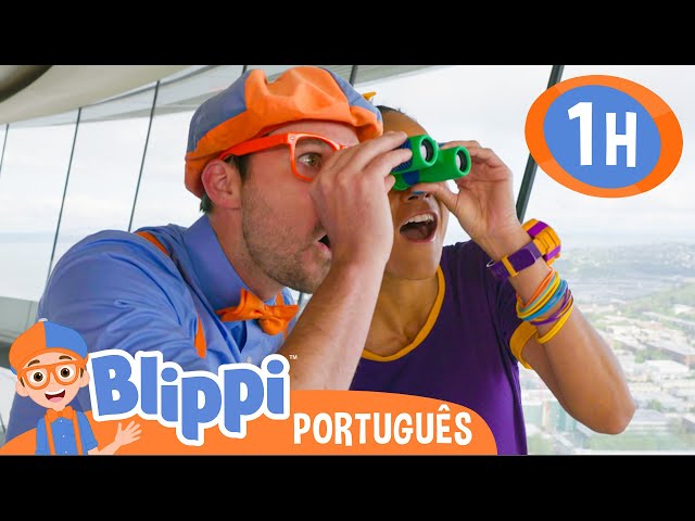 Blippi e Meekah Espreitam o Ano Novo! | MARATONA DO BLIPPI! | Vídeos Educativos em Português