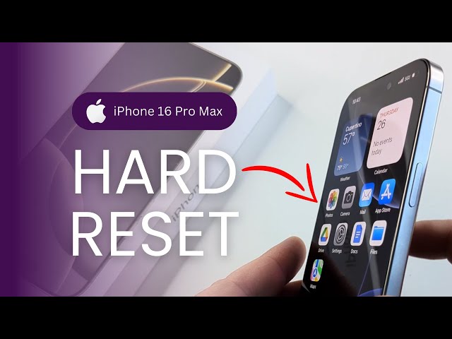 How To Hard Reset iPhone 16 Pro Max! (Simple)