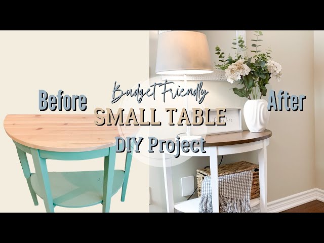 BUDGET FRIENDLY SMALL TABLE DIY PROJECT | EASY DIY PROJECTS TO TRANSFORM YOUR HALLWAY