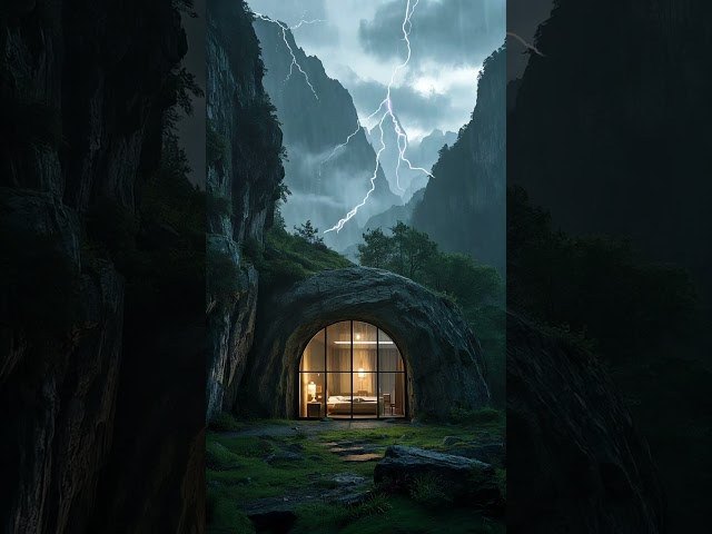 Cozy Cave House: Rain and Fireplace Sounds for Sleep, Study, Relaxation, and Meditation