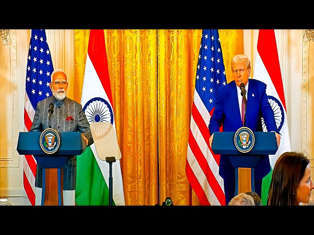 President Trump Meets INDIA'S Prime Minister Narendra Modi Live Press Conference!