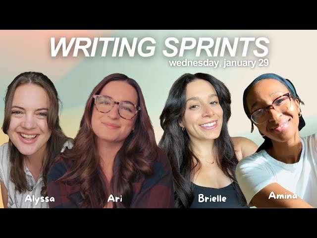 write with us! 🌅 live writing sprints with Alyssa, Ari & Amina