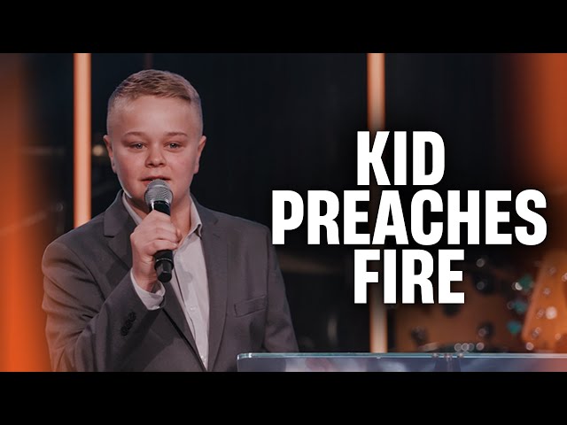 13 Year Old Kid Preaches Fire to Adults at Church // Caleb Svangren