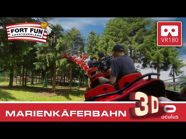 LADYBIRD 3D VR Roller Coaster VR180 3D Fort Fun Marienkäferbahn - real 3D #vr180 #rollercoaster