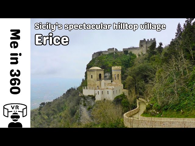 SICILY in 360º - Hilltop walled medieval town of ERICE in ITALY - 360 VR