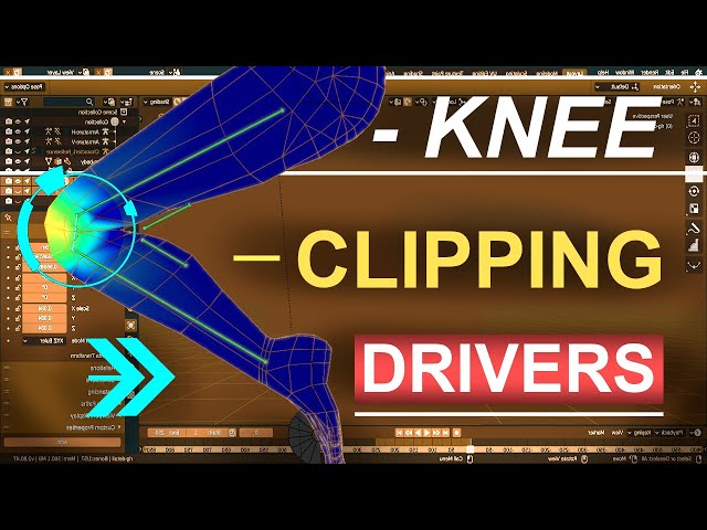 Blender 2.82 : Knee Clipping Drivers (In 60 Seconds!!!)