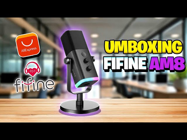 🔥MEU NOVO MICROFONE QUE ALIEXPRESS MANDOU PRA GENTE! Review Microfone Fifine AM8