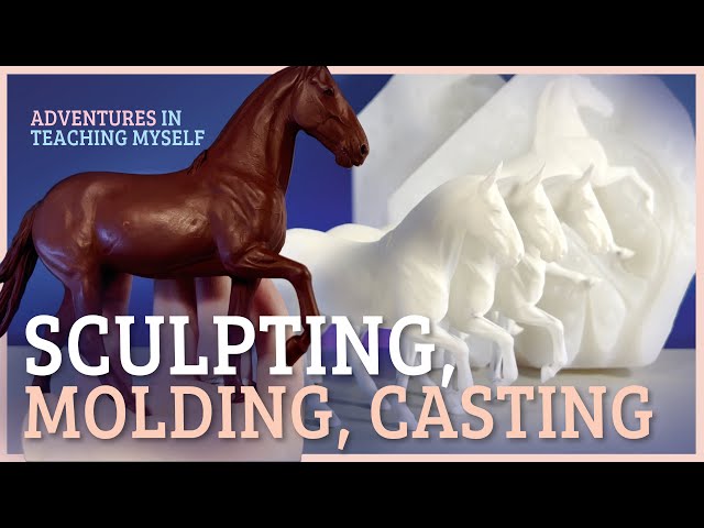 How I learned to SCULPT a HORSE in polymer clay & mold for resin casting (&overcoming art struggles)