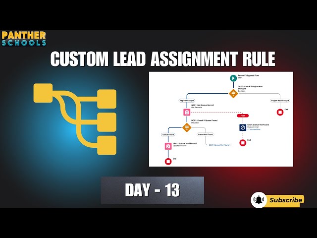 DAY13 - Custom Lead Assignment Using Flow with @sfdcpanther #pantherschools #automation