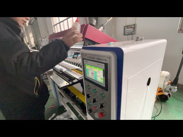 The 1st  SET JT-SLT-900 Thermal Paper Slitting Machine Running Video