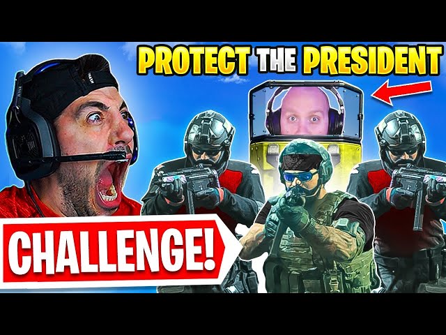 Protect The President CHALLENGE! 🤣 *HILARIOUS* (Modern Warfare Warzone)