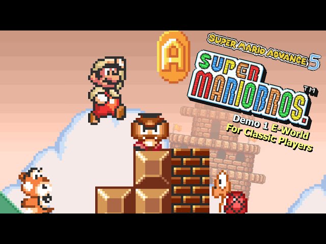 Super Mario Advance 5 - Super Mario Bros. (Demo 1) - How to access the E-World + Gameplay