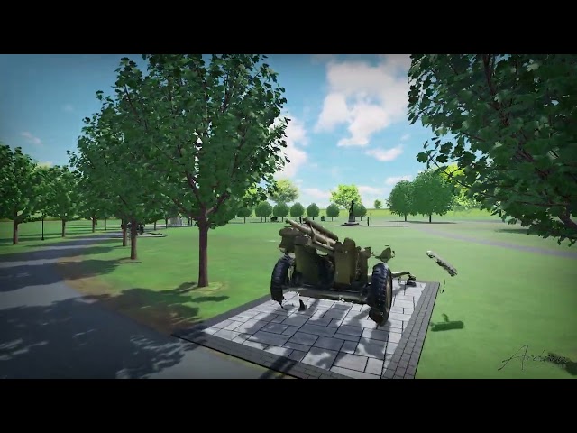 Morrisburg Waterfront Park War Memorial 3D Rendering