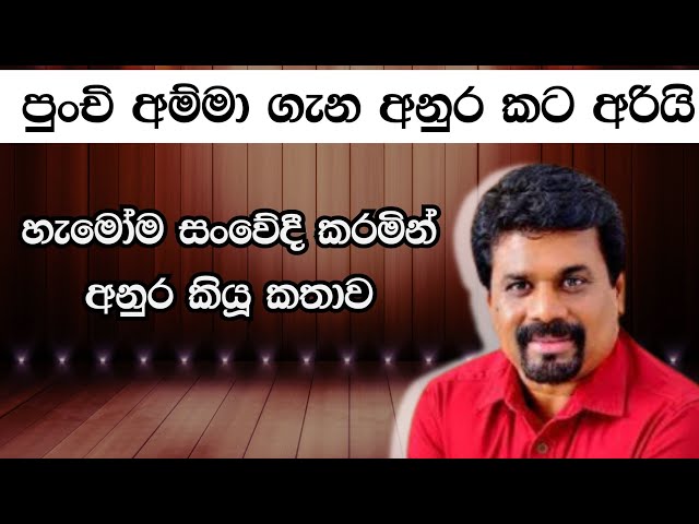 හැමෝම කතාවෙන පුංචි අම්මා ගැන  අනුර කියූ දේ | Anura Kumara