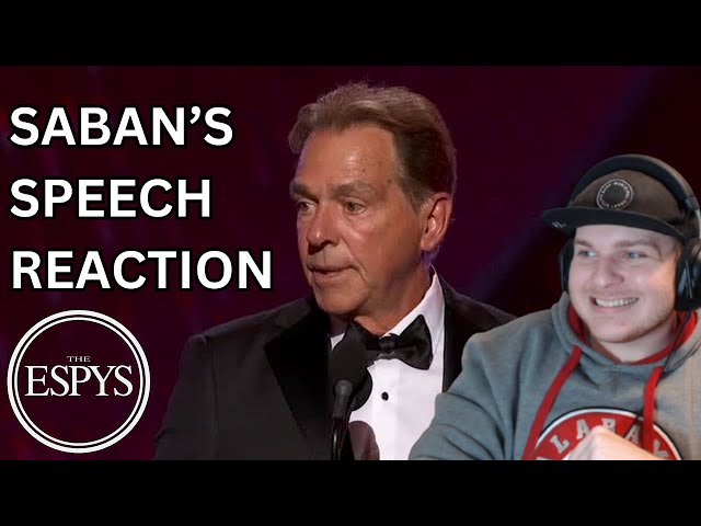 ALABAMA FAN REACTS TO NICK SABAN'S ESPY SPEECH