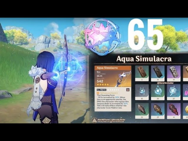 Mis tiradas por el aqua simulacra 1% suerte/99% fee 🙏 | Genshin Impact