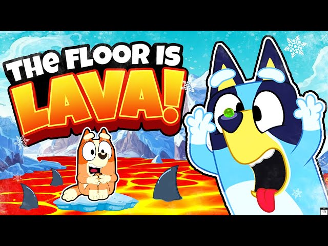 The Floor Is Lava - Bluey Brain Breaks For Kids - Freeze Dance - Just Dance Challenge - Danny Go!