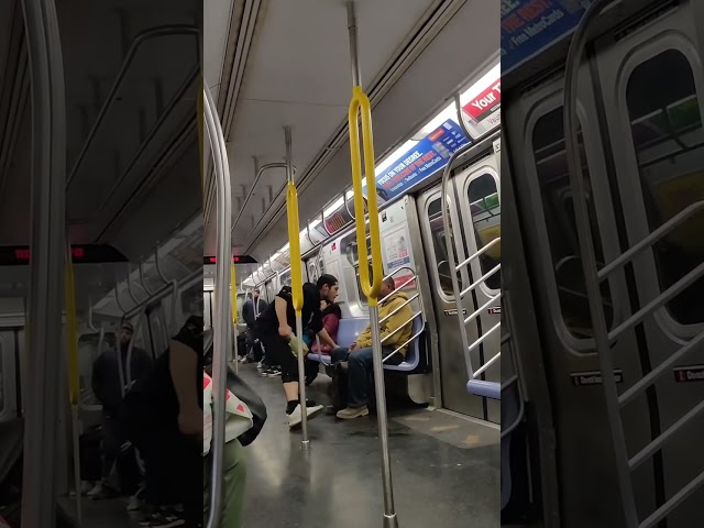 crazy pineapple man on the e train