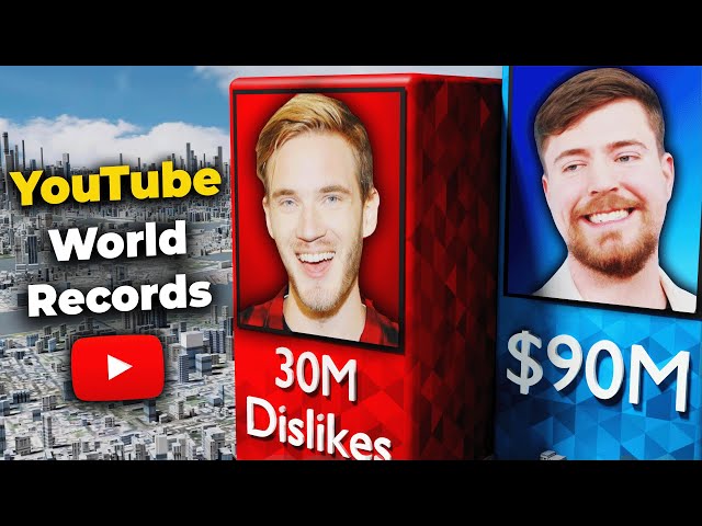 😱 Youtube World Records | Youtuber Records | 3D Data Comparison