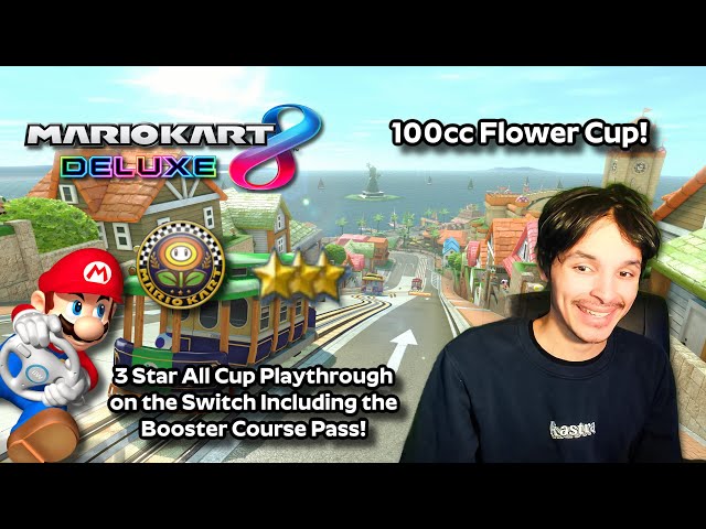 Mario Kart 8 Deluxe 3 Star All Cup Playthrough #26 - 100cc Flower Cup Ft. Dry Bones