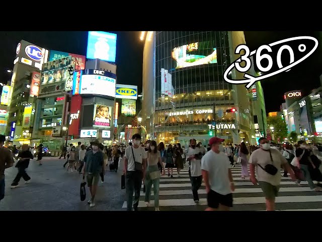 [Tokyo VR] Night Walk in Shibuya (渋谷) in 360° VR【東京散歩 / 渋谷の夜散歩 in 360度VR】