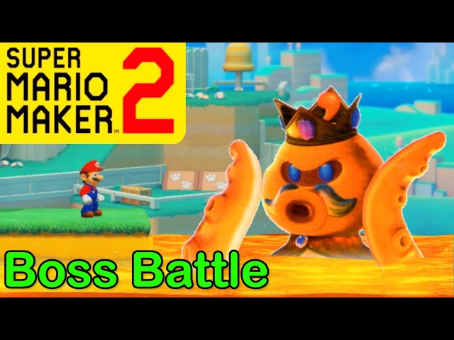 Mario Maker 2 - How to make a KING KALIENTE boss battle(Mario Maker Boss ideas)(Mario Galaxy bosses)