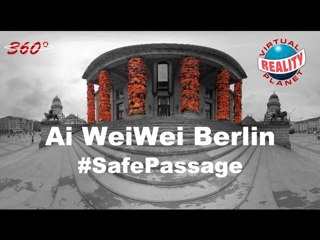 [360° video] Ai Weiwei covers Berlin's Konzerthaus in refugee life vests s/w