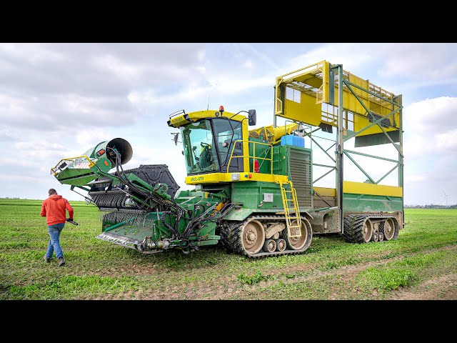 UNE MACHINE A 4 CHENILLES | Récolte Epinards 2024 | PLOEGER 4TR