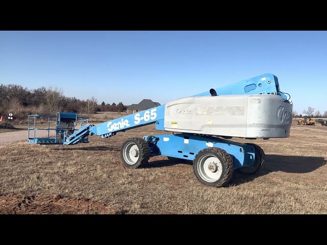 Genie S-65 Telescopic Boom Lift Operation & Walk Around