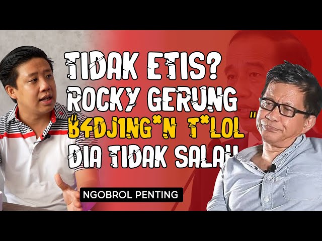 Rocky Gerung "B4j1ng4an T*Iol" Tidak Etis?