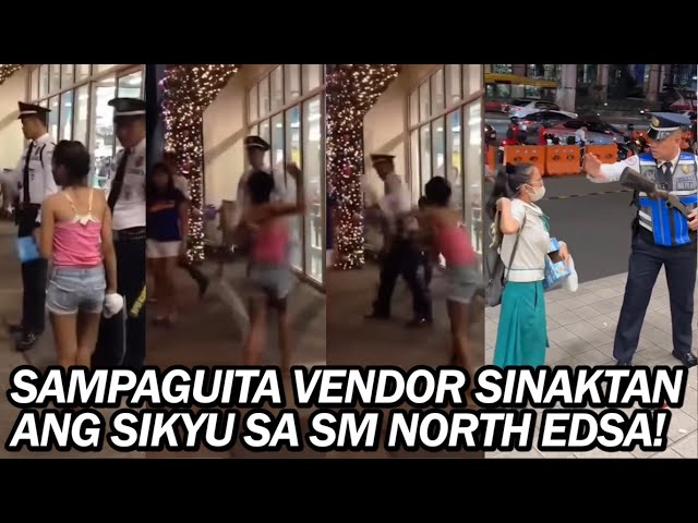 JUST IN! Sampaguita Vendor sa SM NORTH EDSA nanakit ng Security Guard, SIKYU NANATILING KALMADO