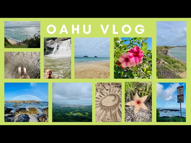 Oahu Vlog Part 1 | Hiking to a Secret Beach, Swimming in a Waterfall and Snorkeling