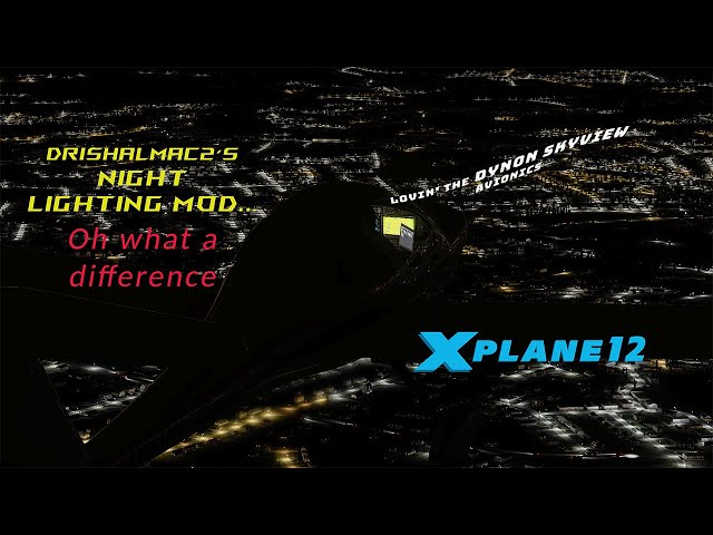 X-Plane 12: DrishalMac Night Lighting Mod | Diamond DA20 featuring the Dynon Skyview Touch Avionics