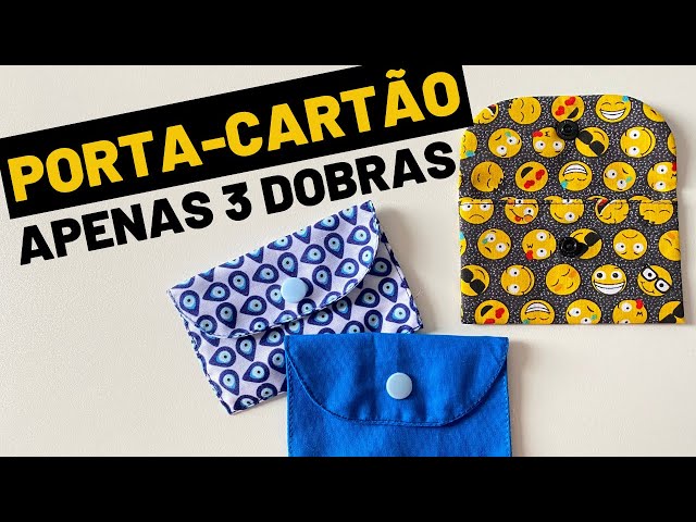 Como fazer porta-cartão de tecido fácil passo a passo para iniciantes na costura