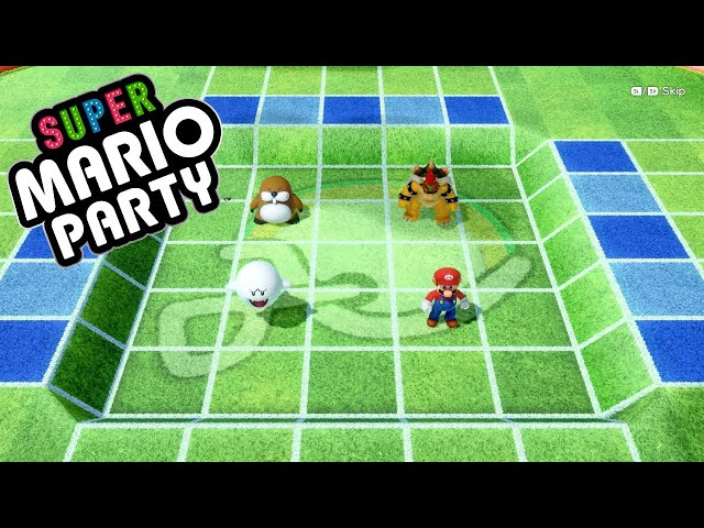 Super Mario Party Gridiron Gauntlet Minigames Monty Mole vs Boo vs Bowser vs Mario