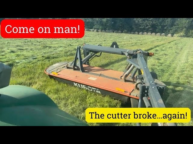 The Kubota cutter broke down on the next to last field for the year