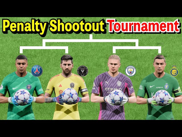 GK Mbappé vs GK Messi vs GK Haaland vs GK Ronaldo | Penalty Shootout Tournament【FC24】