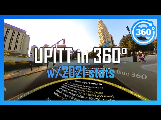 [2021] PITTSBURGH UNIVERSITY in 360° - walking/driving campus tour