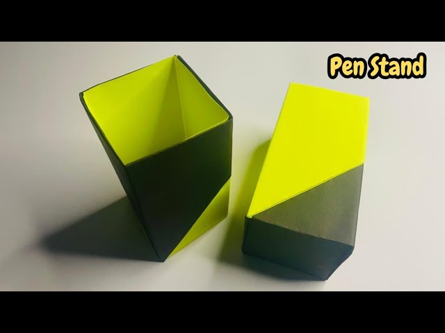 DIY pen stand/How to make pen stand with paper/No glue paper craft Paper craft without glue/Origami.