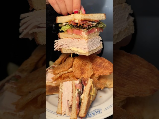 The CLUB SANDWICH from Mark’s Off Madison in NYC! 🤤 Who else loves a good Turkey club? #DEVOURPOWER