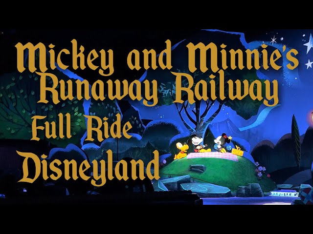 Mickey and Minnie's Runaway Railway Full Ride at Disneyland (First Row with holdover music) 4K HDR