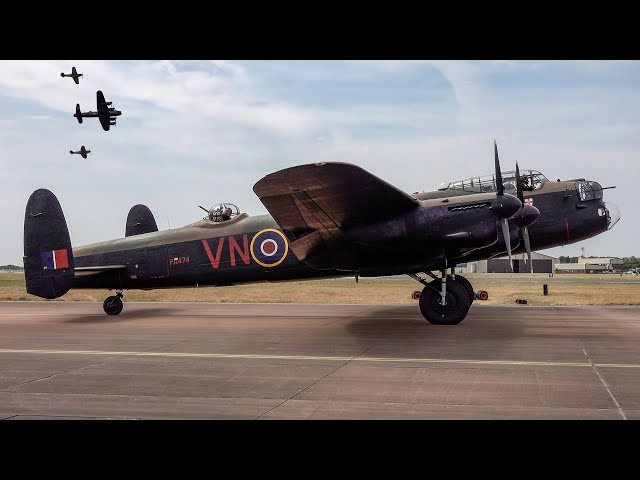 Incredible sound: Lancaster bomber, Spitfire and Hurricane fighter planes during RIAT '22