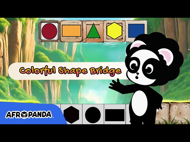 Colorful-Shape Bridge | Shape Games #1 | Afro Panda Learning Games for Kids