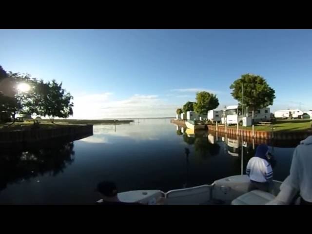 Heading out for some fishing on Lake Erie - 360 camera!