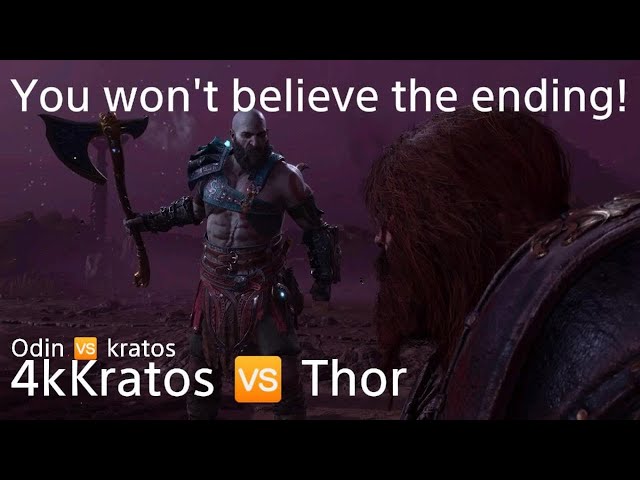 God of War Ragnarök Kratos vs Thor plus Kratos vs Odin ￼